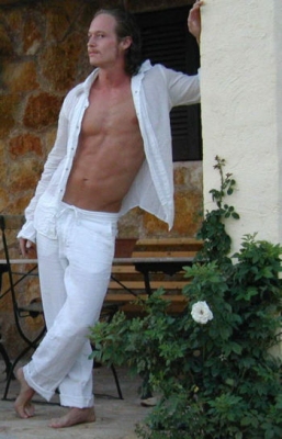 Portrait of founder in minimal studio light